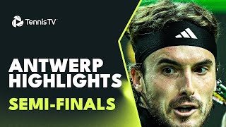 Tsitsipas and Fils THRILLER Bublik Battles Marterer  Antwerp 2023 SemiFinal Highlights [upl. by Alyosha]