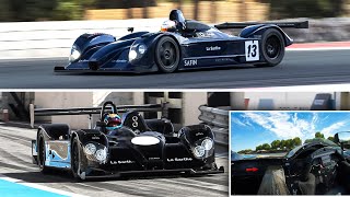 Courage C60 LMP900 amp Courage C60 Hybrid LMP1 OnBoard Fly Bys amp Judd GV4 V10 Engine Sound [upl. by Eillac]