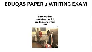 Writing exam  1 DAY TO GO TIPS Paper 2 EDUQAS GCSE English Language [upl. by Reiter468]