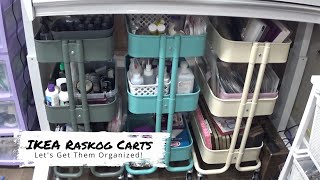 IKEA Raskog Carts  Lets Get Them Organized ikea raskogcart [upl. by Jobi377]