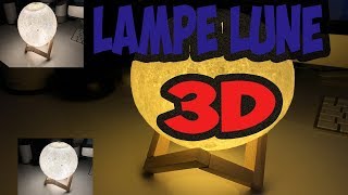 Présentation Lampe de Lune Tactile Design Imprimé en 3D Effet Au Toucher Garanti [upl. by Tirrej]