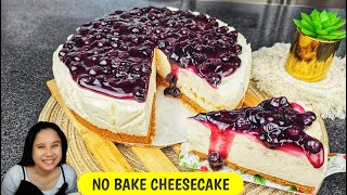 NO BAKE BLUEBERRY CHEESECAKE [upl. by Yvehc]