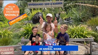 ASL  SIGN LANGUAGE REVIEW  DAY AT THE ZOO WITH KIDS [upl. by Ladnyk]