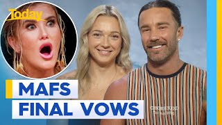 MAFS’ Tori and Jack on tonights final vows  Today Show Australia [upl. by Naic336]