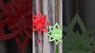 DIY HANDMADE PAPER SNOW FLAKES DANGLER FOR CHRISTMAS DECORATION diy papercraft christmas craft [upl. by Durtschi]