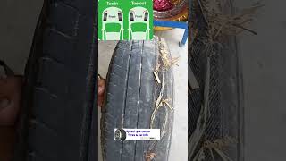 Wheel Alignment Problem  Toe In Toe Out Tire wear shorts speedtyrecenter [upl. by Halbeib201]