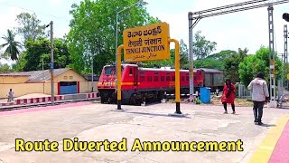 12806 Lingampalli To Visakhapatnam Janmabhoomi Express Route Diverted Train Announcement [upl. by Godred]