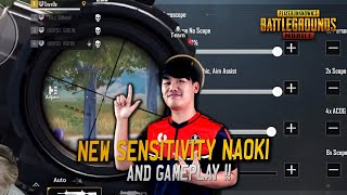 New Sensitivitas Terbaik Naoki No Recoil amp Gameplay  PUBG Mobile [upl. by Agnot]