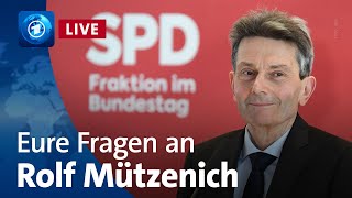 Eure Fragen an den SPDFraktionsvorsitzenden Rolf Mützenich  Bericht aus Berlin Extra [upl. by Leodora]