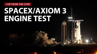 Replay SpaceX test fires Falcon 9 rocket for commercial space station crew mission [upl. by Freberg]