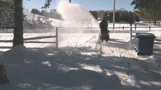 Blowing snow with my old 1995 Toro Powershift 1132 [upl. by Murrah]