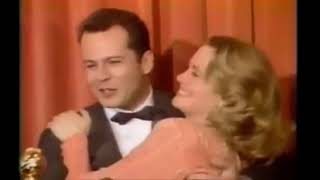 Bruce Willis and Cybill Shepherd at the 1987 Golden Globe Awards  backstage An extended look GMA [upl. by Yaron]