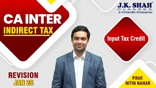 CA Inter Revision  Indirect Tax  Input Tax Credit Hindi  English [upl. by Anaihsat]