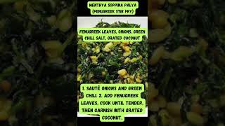 Menthya Soppina Palya  Spicy Fenugreek StirFry Recipe [upl. by Christmann]