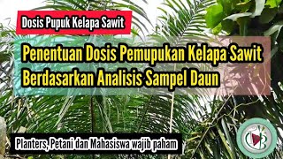 Penentuan Dosis Pemupukan Kelapa Sawit Berdasarkan Analisis Sampel Daun [upl. by Aihsi]