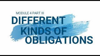 OBLICON LECTURE DIFFERENT KINDS OF OBLIGATIONS PART 3 [upl. by Yltsew]