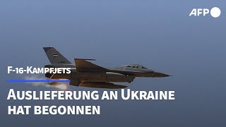 NatoPartner liefern F16Kampfjets an die Ukraine aus  AFP [upl. by Hourihan]