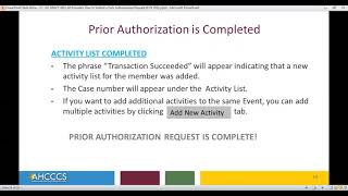 Submitting a Prior Authorization Request Using the AHCCCS Online Provider Portal [upl. by Phalan]