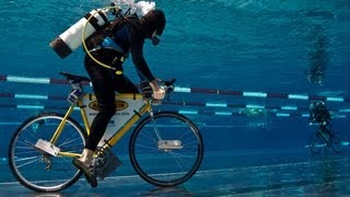 World longest underwater bicycle race with new Guinness Record [upl. by Lindemann]