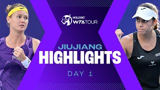 Bouzkova Rakhimova Bouzas Maneiro kick off Day 1 in Jiujiang  WTA Match Highlights [upl. by Bates]