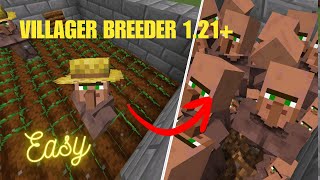 Easy Villager Breeder TUTORIAL  Minecraft 121 [upl. by Lleder619]