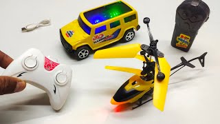 remote control helicopter and car unboxing  remote wali car  remote wala helicopter flying test [upl. by Eilac]