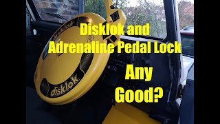 Land Rover Defender Security with Disklok and Adrenaline Pedal Lock [upl. by Wicks]