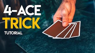 Card Magic Tutorial  How to Change 4 Cards Into Aces EASY [upl. by Harleigh]