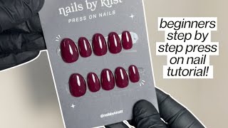 How To Make Press On Nails For Beginners  Step By Step Press On Nail Tutorial [upl. by Jason]