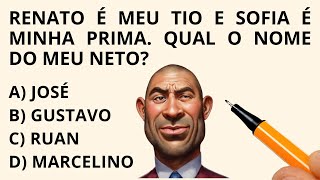 🔥3 QUESTÕES DE RACIOCÍNIO LÓGICO PARA DESTRAVAR SEU CÉREBRO🧠 NÍVEL 1 [upl. by Niels]