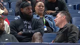 LeBron James amp Rob Pelinka watch Bronny at the NBA Draft Combine  NBA on ESPN [upl. by Derraj]