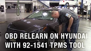 OBD relearn on Hyundai with the 921541 TPMS Tool [upl. by Ferri620]