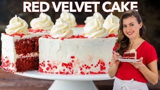 RED VELVET CAKE RECIPE with Cream Cheese Frosting [upl. by Spieler]