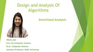 L  31  Amortized Analysis  Aggregate analysis  Stack Implementation [upl. by Xaviera]