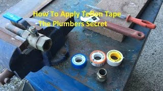 How To Apply Teflon Tape The Plumbers Secret How To Apply PTFE Tape [upl. by Katina454]