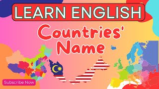 50 COUNTRIES of the World  Learn Continents Names and Flags countries englishvocabulary [upl. by Gleda120]