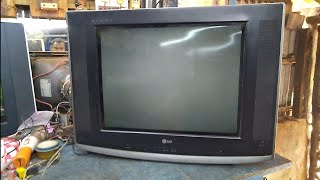 LG 21 inch ultra slim CRT TV power section problem repair [upl. by Egdirdle545]