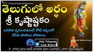 Sri Krishnashtakam  With Telugu Lyrics and Meaning  Devotional  TTT Channel [upl. by Celinda738]