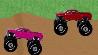 Vids4Kidstv  Mid Week Mix 7  Silverado Monster Truck Race [upl. by Annaehr]