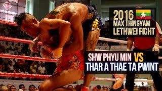 Lethwei Fight Shwe Phyu Min Vs Thar A Thae Ta Pwint April 2016 [upl. by Lowrie582]