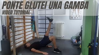 Ponte glutei 1 gamba  Single glute bridge video tutorial corretto [upl. by Aihsilef]