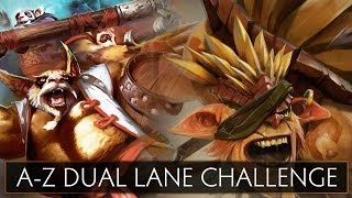 Dota 2 AZ Dual Lane Challenge  Brewmaster and Bristleback [upl. by Zeralda186]