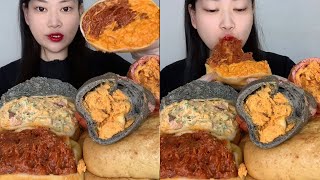 ASMR EP 1266 Mukbang 🔥 Cake Fried food Noodles Delicious Pork eating show Eating Sound [upl. by Stearn]