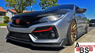 Type R Style Front Lip Install  10th Gen Civic Si [upl. by Ahtelahs]