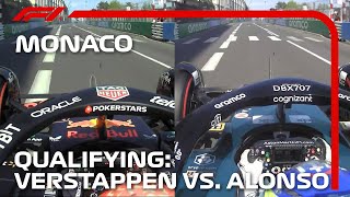 Verstappen vs Alonso Qualifying Laps Compared  2023 Monaco Grand Prix [upl. by Cherida220]