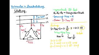 Verbraucher in Dreieckschaltung am Drehstromnetz [upl. by Brnaby]