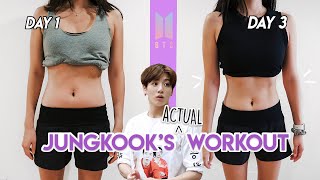 I tried BTS Jungkook’s ACTUAL workout amp BTS diet for 3 DAYS [upl. by Refinaj]