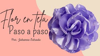 aprende hacer una flor en tela satin o raso para usar en cualquier proyecto [upl. by Jules]