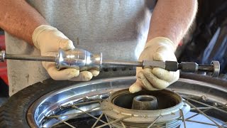 Pulling a Motorcycle Wheel Bearing [upl. by Aicilet]