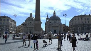 Walk around Rome Italy Termini Colosseum Piazza Venezia Piazza del Popolo [upl. by Notfa187]